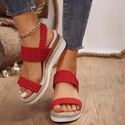 Sandalias Plataforma con Tiras Ajustables para Mujer | Ideales para Uso Diario en Climas Cálidos