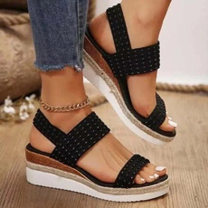 Sandalias Plataforma con Tiras Ajustables para Mujer | Ideales para Uso Diario en Climas Cálidos