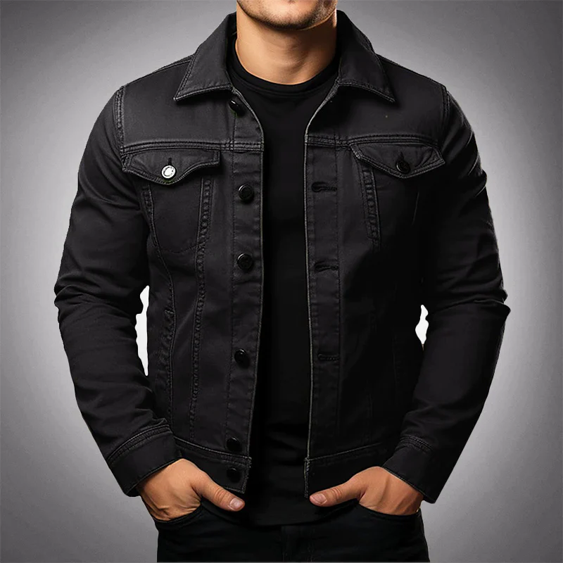 Chaqueta Con Cierre De Botones Frontal Y Corte Ajustado Para Hombres | Ideal Para Uso Diario