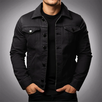 Chaqueta Con Cierre De Botones Frontal Y Corte Ajustado Para Hombres | Ideal Para Uso Diario