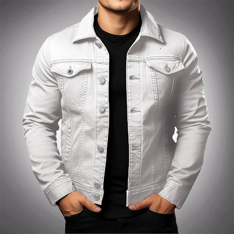 Chaqueta Con Cierre De Botones Frontal Y Corte Ajustado Para Hombres | Ideal Para Uso Diario