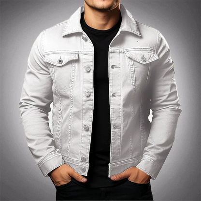Chaqueta Con Cierre De Botones Frontal Y Corte Ajustado Para Hombres | Ideal Para Uso Diario