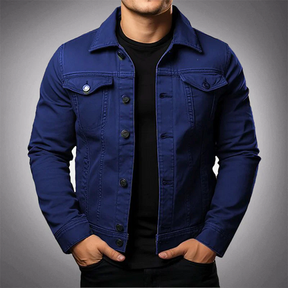 Chaqueta Con Cierre De Botones Frontal Y Corte Ajustado Para Hombres | Ideal Para Uso Diario