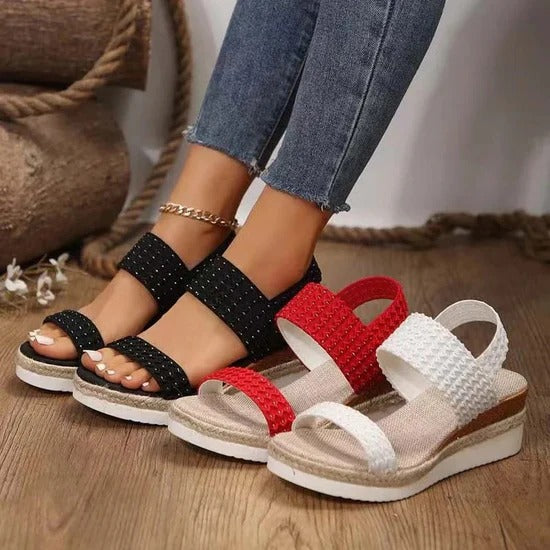 Sandalias Plataforma con Tiras Ajustables para Mujer | Ideales para Uso Diario en Climas Cálidos