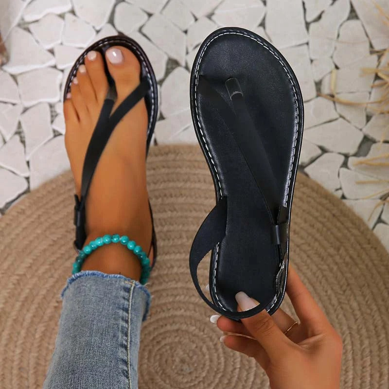 Sandalias Planas con Tiras Múltiples para Mujer | Ideales para Uso Diario en Verano