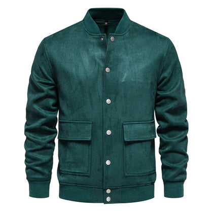Bomber Con Cierre De Cremallera Frontal Y Bolsillos Múltiples Para Hombres | Ideal Para Uso Diario