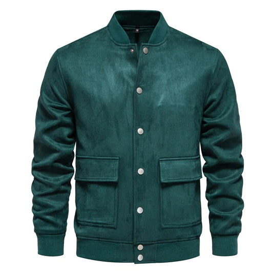 Bomber Con Cierre De Cremallera Frontal Y Bolsillos Múltiples Para Hombres | Ideal Para Uso Diario