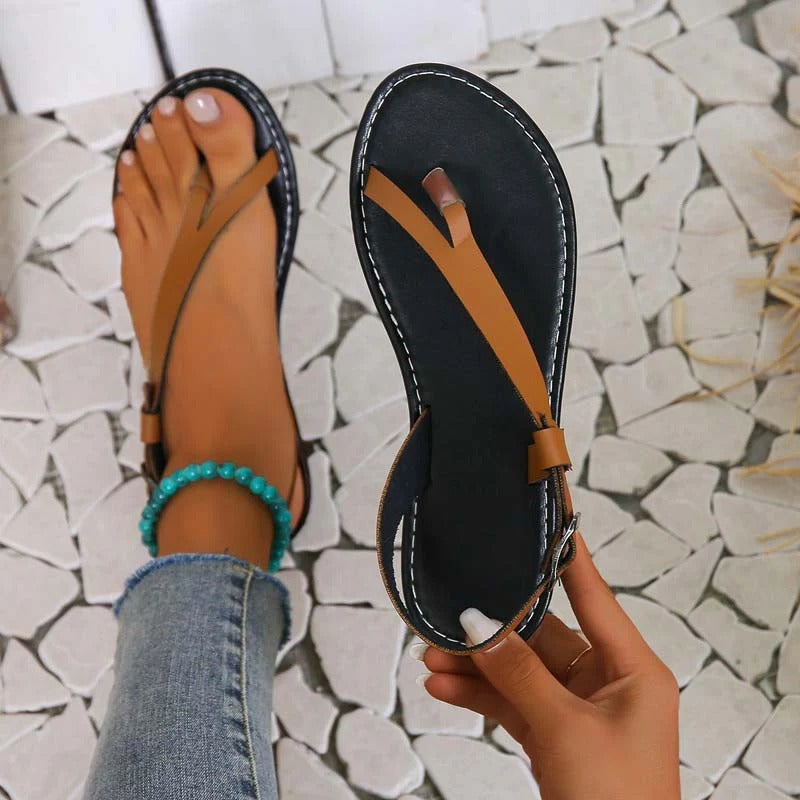 Sandalias Planas con Tiras Múltiples para Mujer | Ideales para Uso Diario en Verano