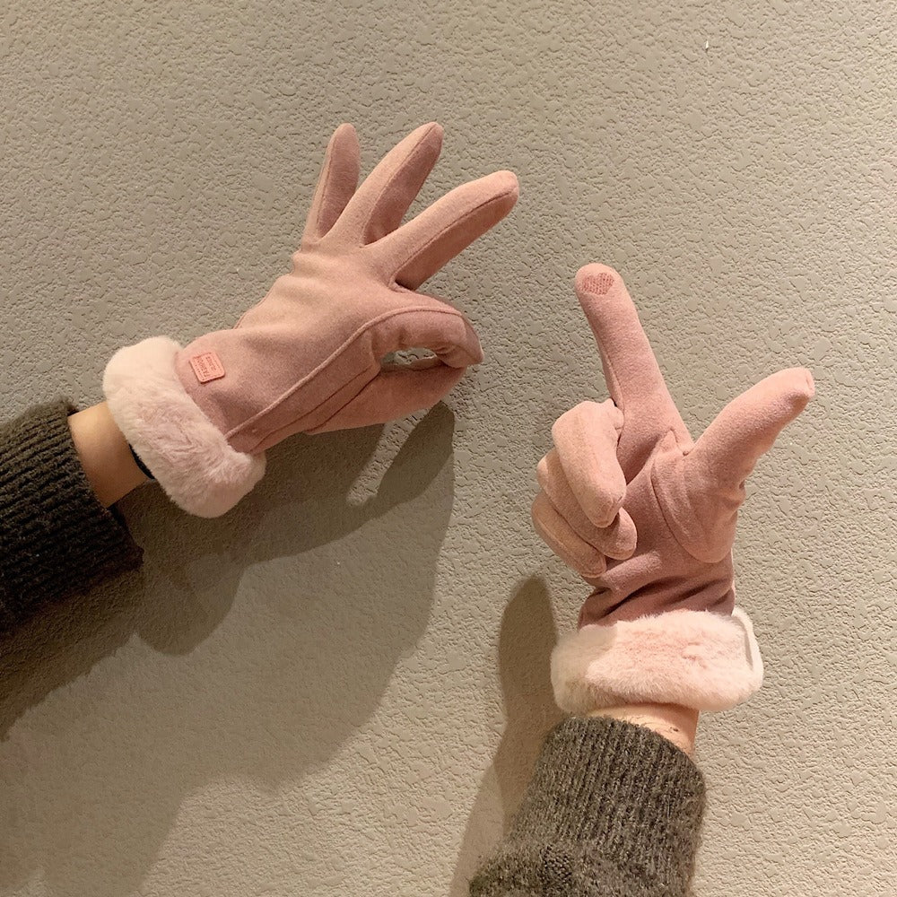 Guantes de Invierno con Detalle Decorativo para Adultos | Ideal para Uso Diario en Temporada Fría