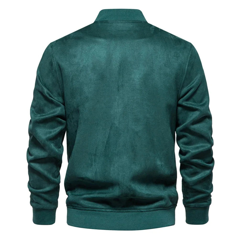Bomber Con Cierre De Cremallera Frontal Y Bolsillos Múltiples Para Hombres | Ideal Para Uso Diario