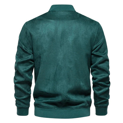 Bomber Con Cierre De Cremallera Frontal Y Bolsillos Múltiples Para Hombres | Ideal Para Uso Diario