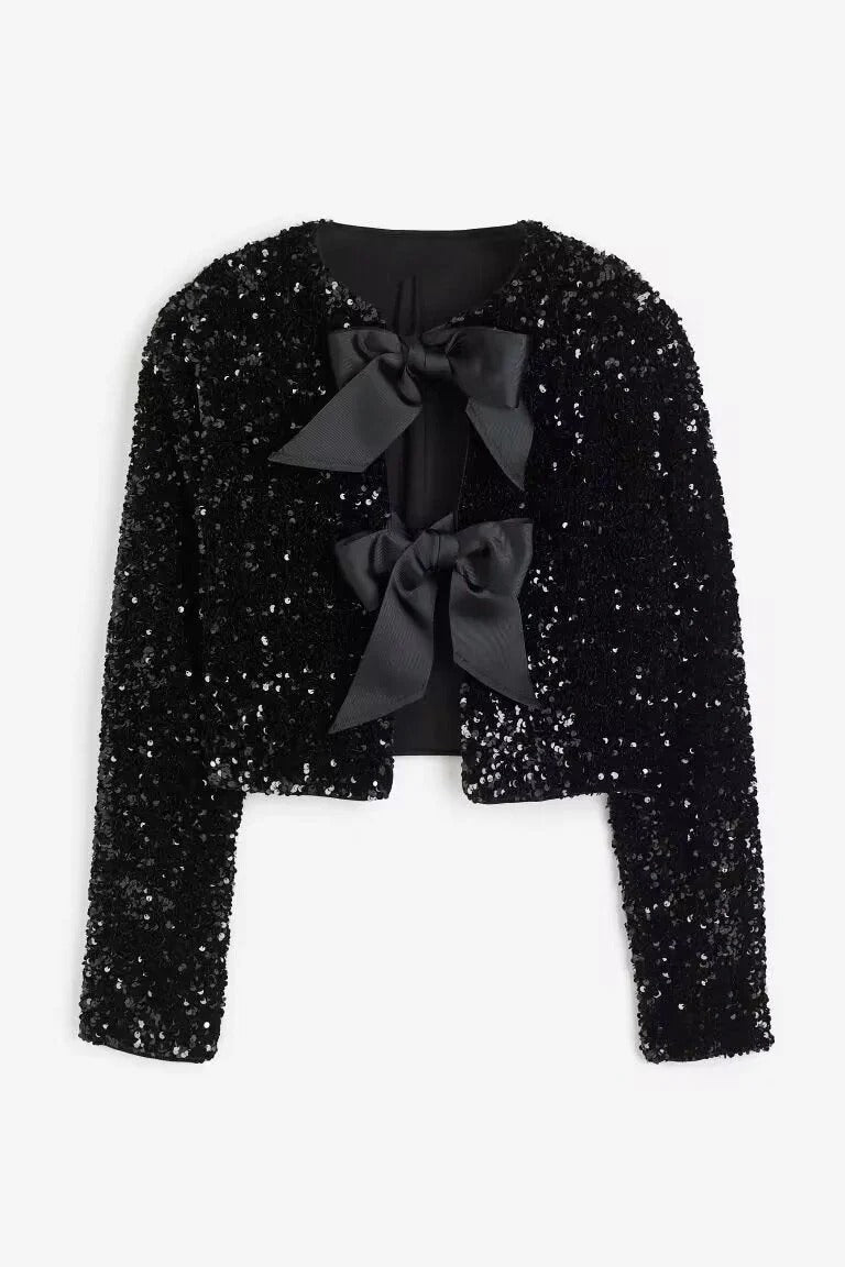 Top Con Lentejuelas Y Nudos Decorativos Para Mujer | Ideal Para Eventos Y Salidas
