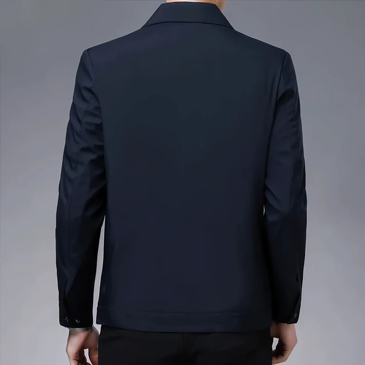 Chaqueta Con Cierre De Cremallera Frontal Y Corte Ajustado Para Hombres | Ideal Para Uso Diario