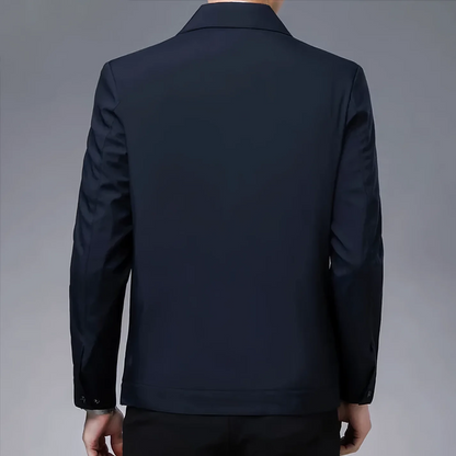 Chaqueta Con Cierre De Cremallera Frontal Y Corte Ajustado Para Hombres | Ideal Para Uso Diario