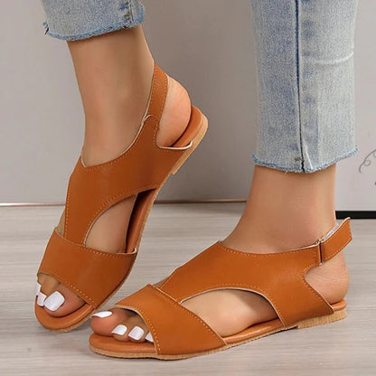 Sandalias Planas Con Diseño Abierto Y Estructura Slip-On Para Mujer | Ideal Para Uso Diario