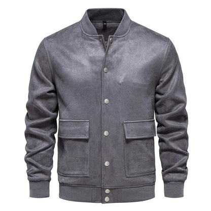 Bomber Con Cierre De Cremallera Frontal Y Bolsillos Múltiples Para Hombres | Ideal Para Uso Diario