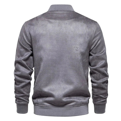 Bomber Con Cierre De Cremallera Frontal Y Bolsillos Múltiples Para Hombres | Ideal Para Uso Diario