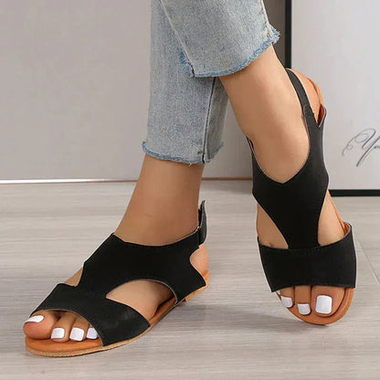 Sandalias Planas Con Diseño Abierto Y Estructura Slip-On Para Mujer | Ideal Para Uso Diario