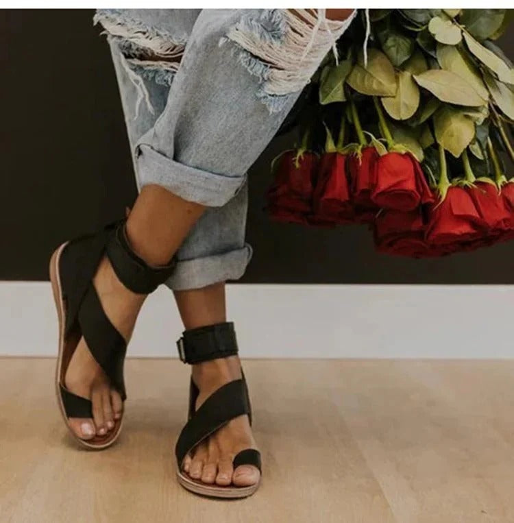 Sandalias Compensadas con Tiras para Mujer | Ideales para Uso Diario y Movilidad