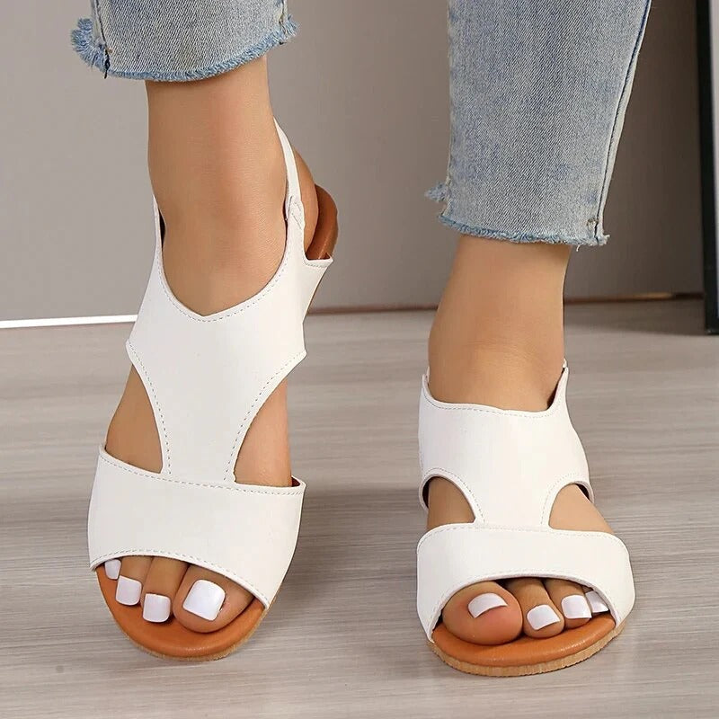 Sandalias Planas Con Diseño Abierto Y Estructura Slip-On Para Mujer | Ideal Para Uso Diario