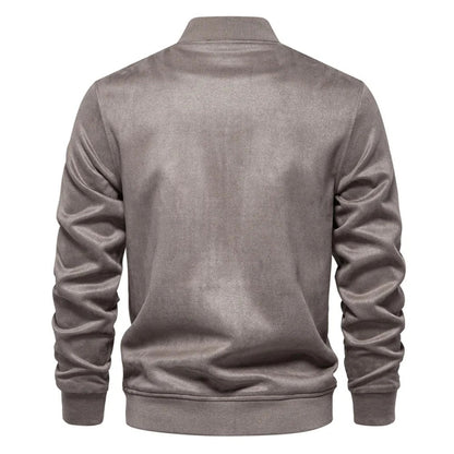 Bomber Con Cierre De Cremallera Frontal Y Bolsillos Múltiples Para Hombres | Ideal Para Uso Diario