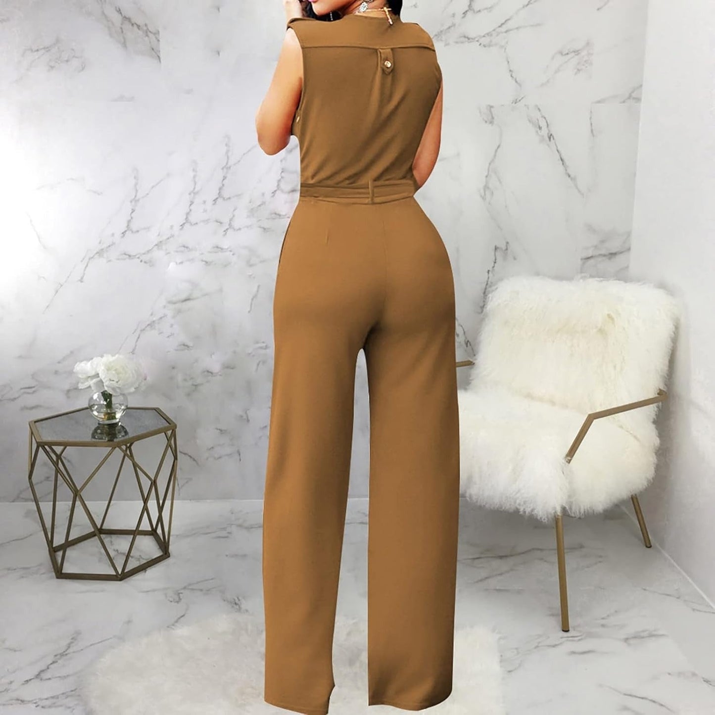 Mono De Corte Recto Con Pantalón Largo Para Mujer | Ideal Para Uso Diario Y Oficina