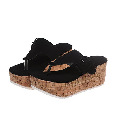 Sandalias con Cuña y Doble Tira para Mujer | Ideales para Uso Diario en Verano