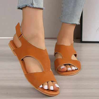 Sandalias Planas Con Diseño Abierto Y Estructura Slip-On Para Mujer | Ideal Para Uso Diario