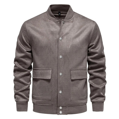 Bomber Con Cierre De Cremallera Frontal Y Bolsillos Múltiples Para Hombres | Ideal Para Uso Diario