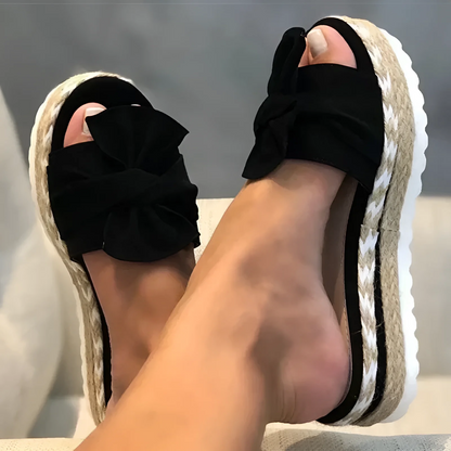 Sandalias de Plataforma con Tira Cruzada para Mujer | Ideales para Uso Diario en Verano