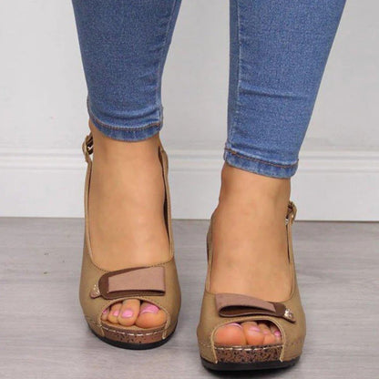 Sandalias de Plataforma con Correa al Tobillo para Mujer | Ideales para Uso Diario en Verano