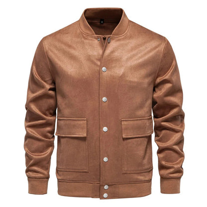 Bomber Con Cierre De Cremallera Frontal Y Bolsillos Múltiples Para Hombres | Ideal Para Uso Diario