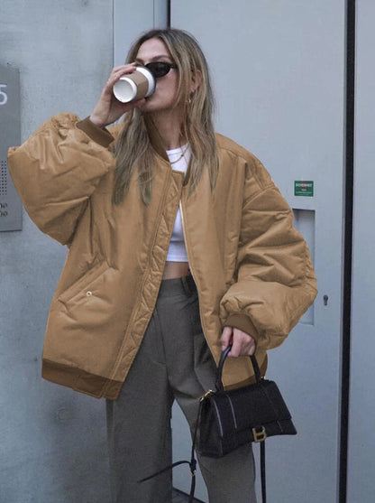Chaqueta Bomber con Cierre de Cremallera para Mujer | Ideal para Uso Diario y Actividades al Aire Libre