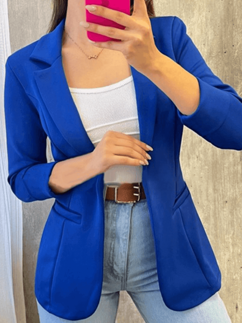 Blazer con Corte Entallado y Bolsillos Funcionales para Mujer | Ideal para Uso Diario y Profesional