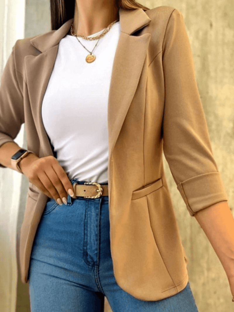 Blazer con Corte Entallado y Bolsillos Funcionales para Mujer | Ideal para Uso Diario y Profesional