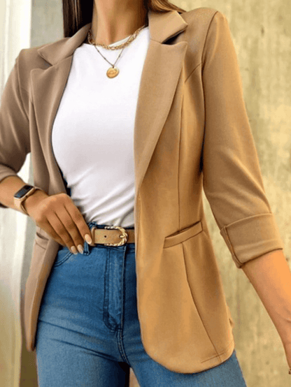 Blazer con Corte Entallado y Bolsillos Funcionales para Mujer | Ideal para Uso Diario y Profesional