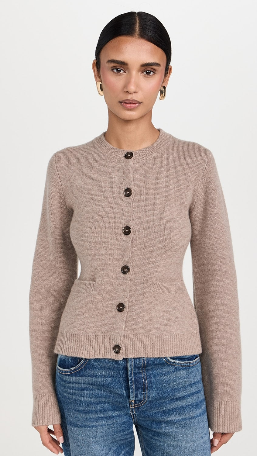 Cárdigan con Cuello Redondo y Mangas Largas para Mujer | Ideal para Uso Diario o Profesional