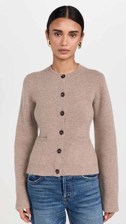 Cárdigan con Cuello Redondo y Mangas Largas para Mujer | Ideal para Uso Diario o Profesional