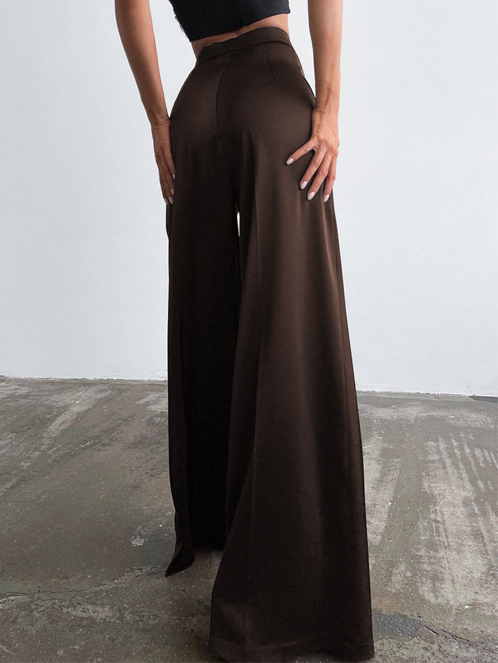 Pantalón Largo con Corte Amplio y Acabado Satinado para Mujer | Ideal para Uso Diario y Salidas