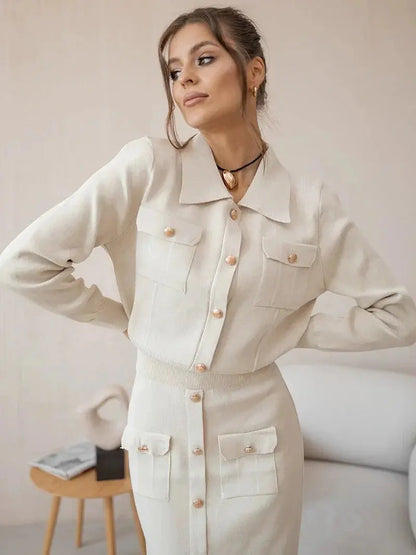 Conjunto De Blazer Y Falda Coordinados | Uso Profesional Y Versátil