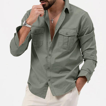 Camisa Cargo con Bolsillos Integrados para Hombres | Ideal para Uso Diario