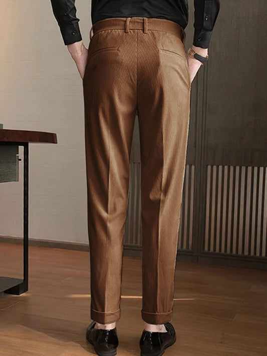 Pantalón con Corte Recto y Cintura Elástica para Hombres | Ideal para Uso Diario y Momentos Informales