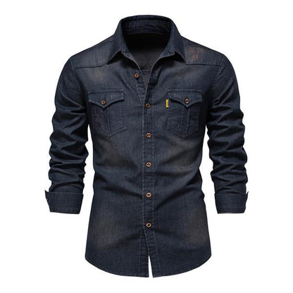Camisa Con Corte Clásico Y Mangas Largas Para Hombre | Ideal Para Uso Diario Y Entornos Informales