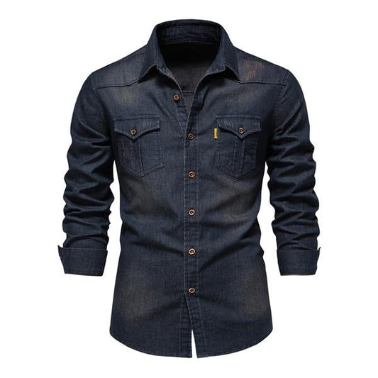 Camisa Con Corte Clásico Y Mangas Largas Para Hombre | Ideal Para Uso Diario Y Entornos Informales