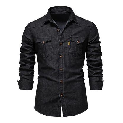 Camisa Con Corte Clásico Y Mangas Largas Para Hombre | Ideal Para Uso Diario Y Entornos Informales