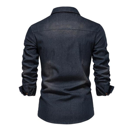 Camisa Con Corte Clásico Y Mangas Largas Para Hombre | Ideal Para Uso Diario Y Entornos Informales