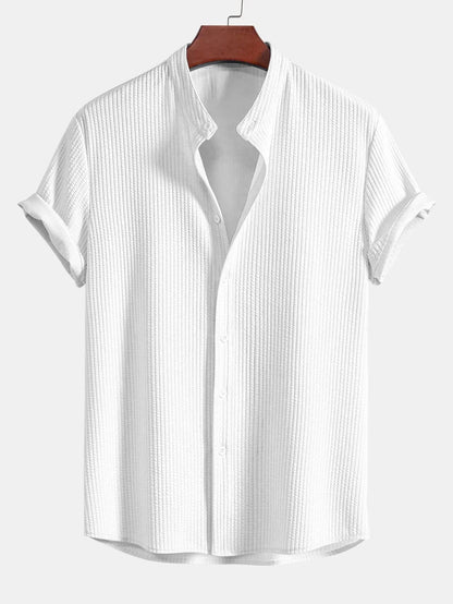 Camisa de Cuello Alto de Corte Recto para Hombres | Ideal para Uso Diario y Profesional