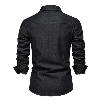 Camisa Con Corte Clásico Y Mangas Largas Para Hombre | Ideal Para Uso Diario Y Entornos Informales