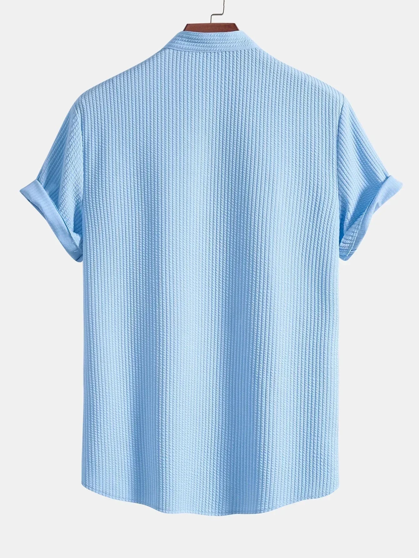 Camisa de Cuello Alto de Corte Recto para Hombres | Ideal para Uso Diario y Profesional