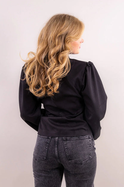 Blazer con Cinturón para Atar, Mangas Largas y Corte Ajustado para Mujer | Uso Profesional o Diario